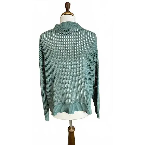 Torrid open stitch green cardigan sweater size Large - Picture 2 of 10